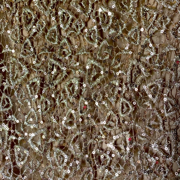 Gold Sleeveless Sequin Cocktail Dress Large NWOT - Picture 3 of 3